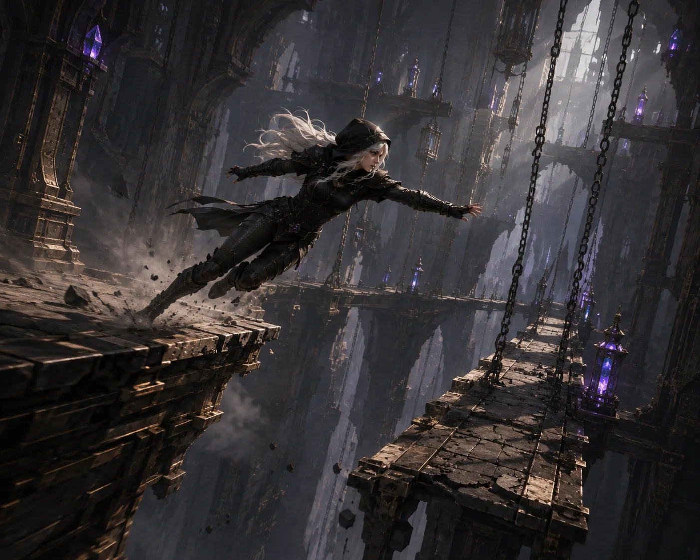Vaessa redirecting through a vast suspended structure